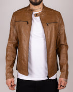 Vintage Faux Leather Biker Jacket
