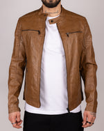 Vintage Faux Leather Biker Jacket