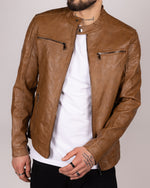 Vintage Faux Leather Biker Jacket