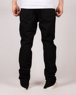 Slim Fit Denim Black Jeans With Exposed Ankle Zippers