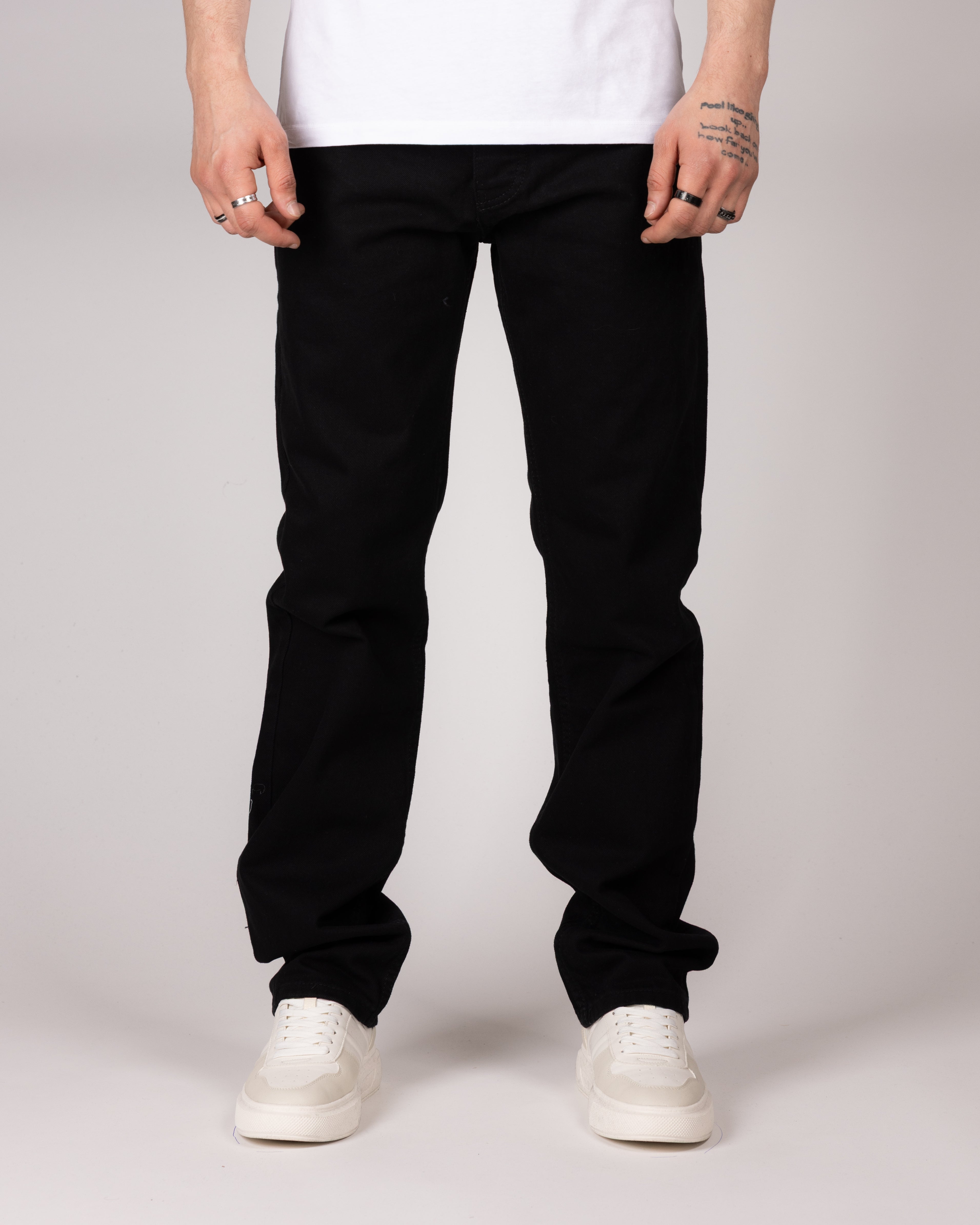 Classic Black Straight Leg Jeans