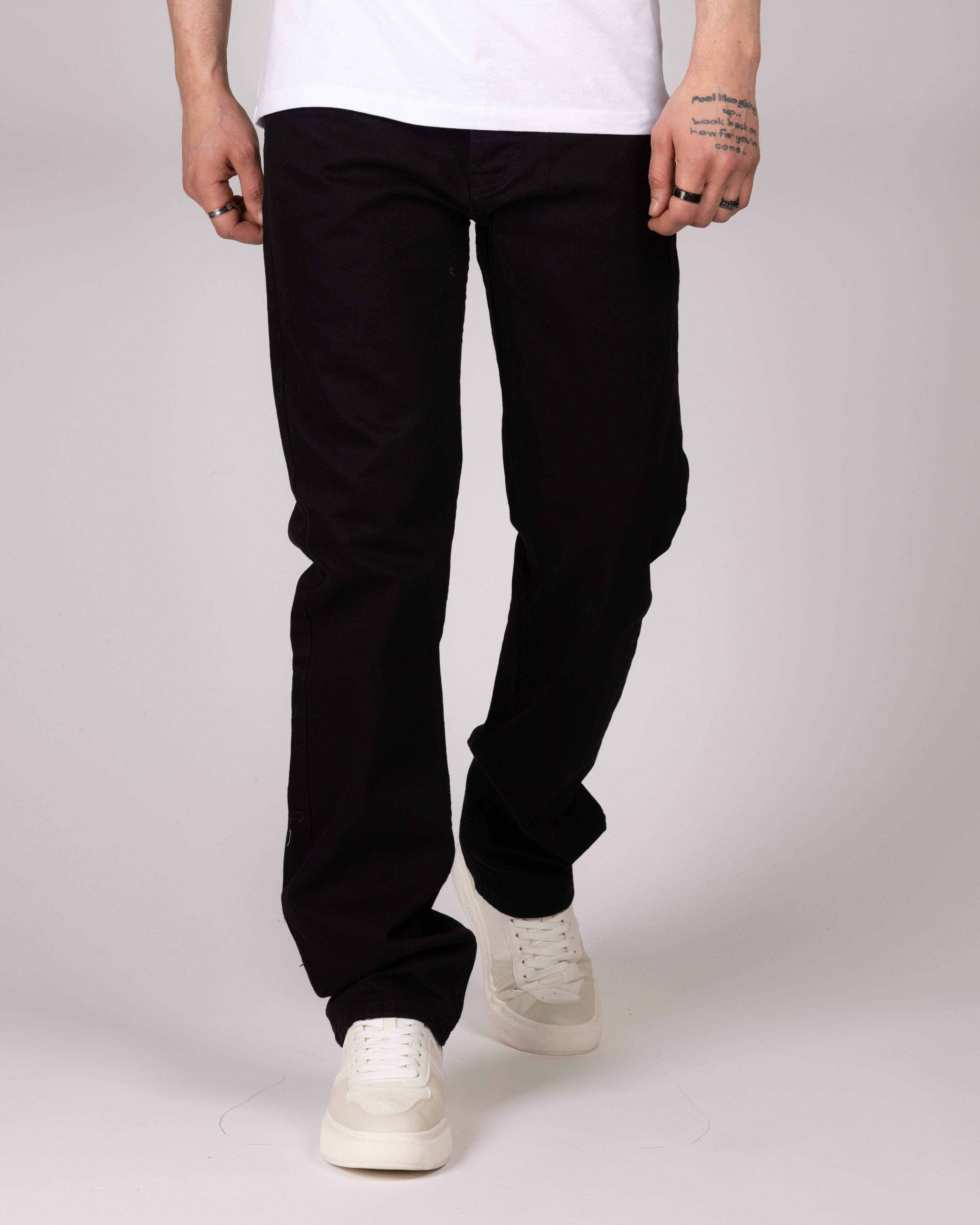 Classic Black Straight Leg Jeans