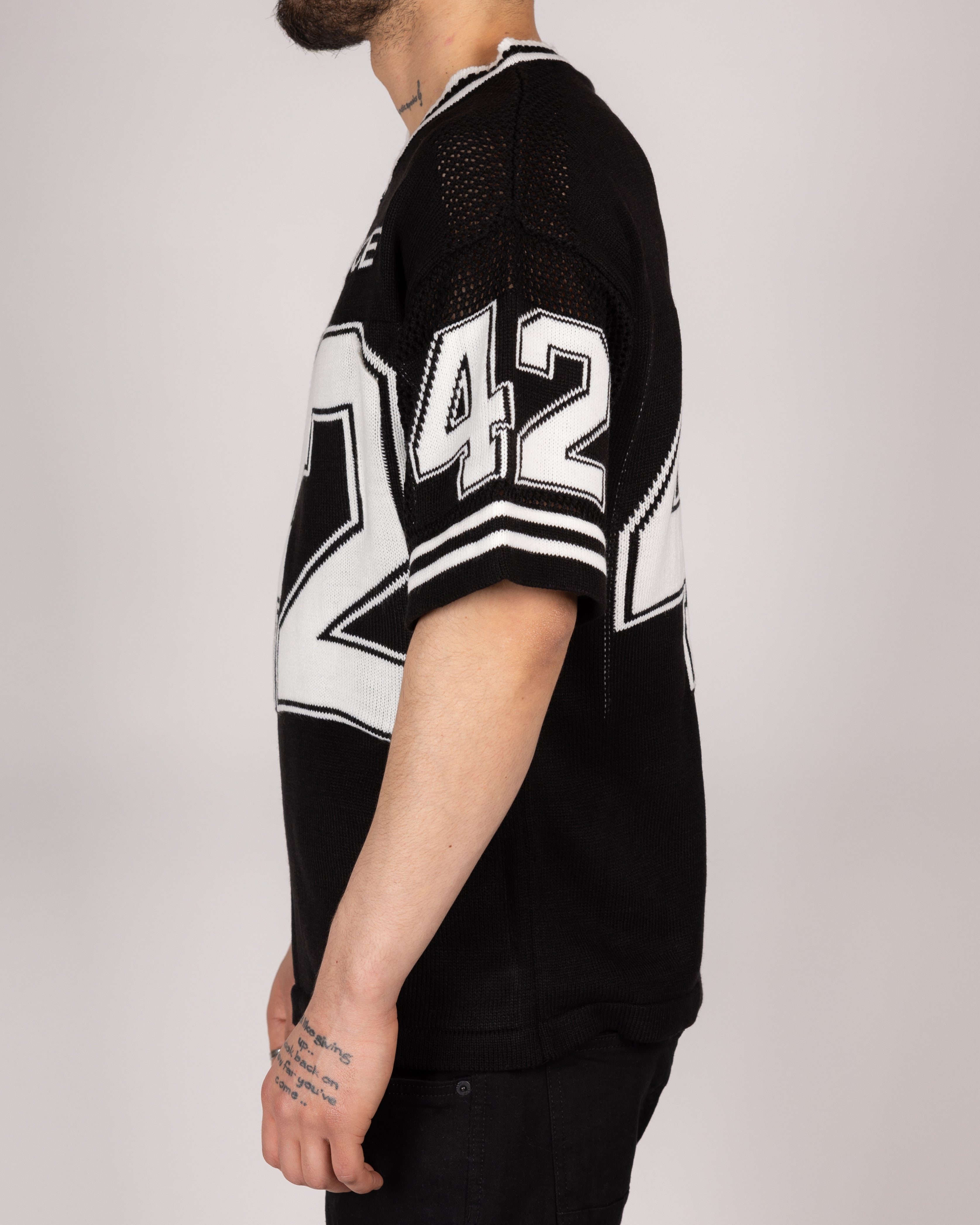 Knitted Oversized Jersey T-Shirt – Milano Couture