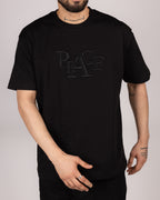 Oversized Embossed "PEACE" T-shirt