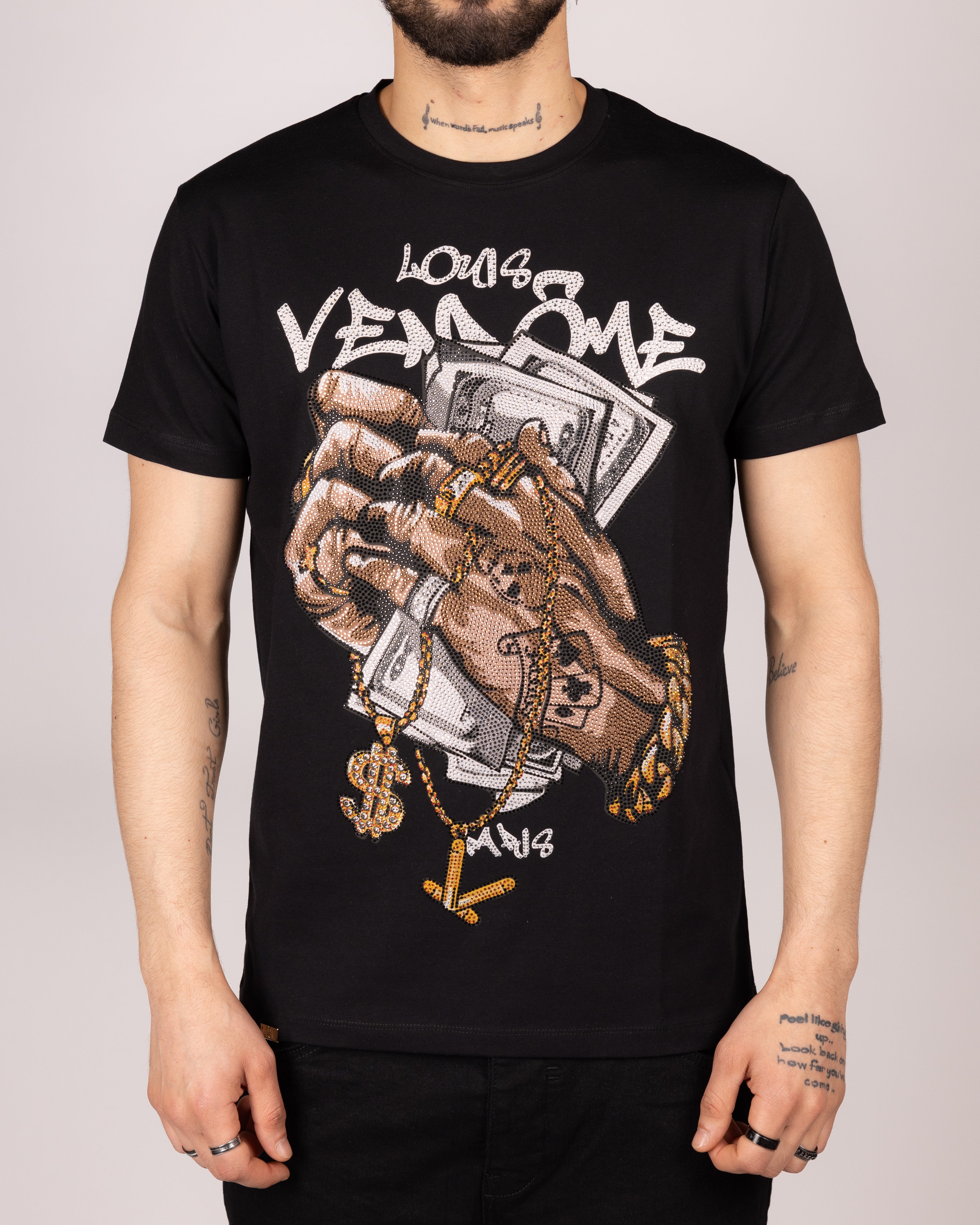 Money Grip Diamante Graphic T-Shirt