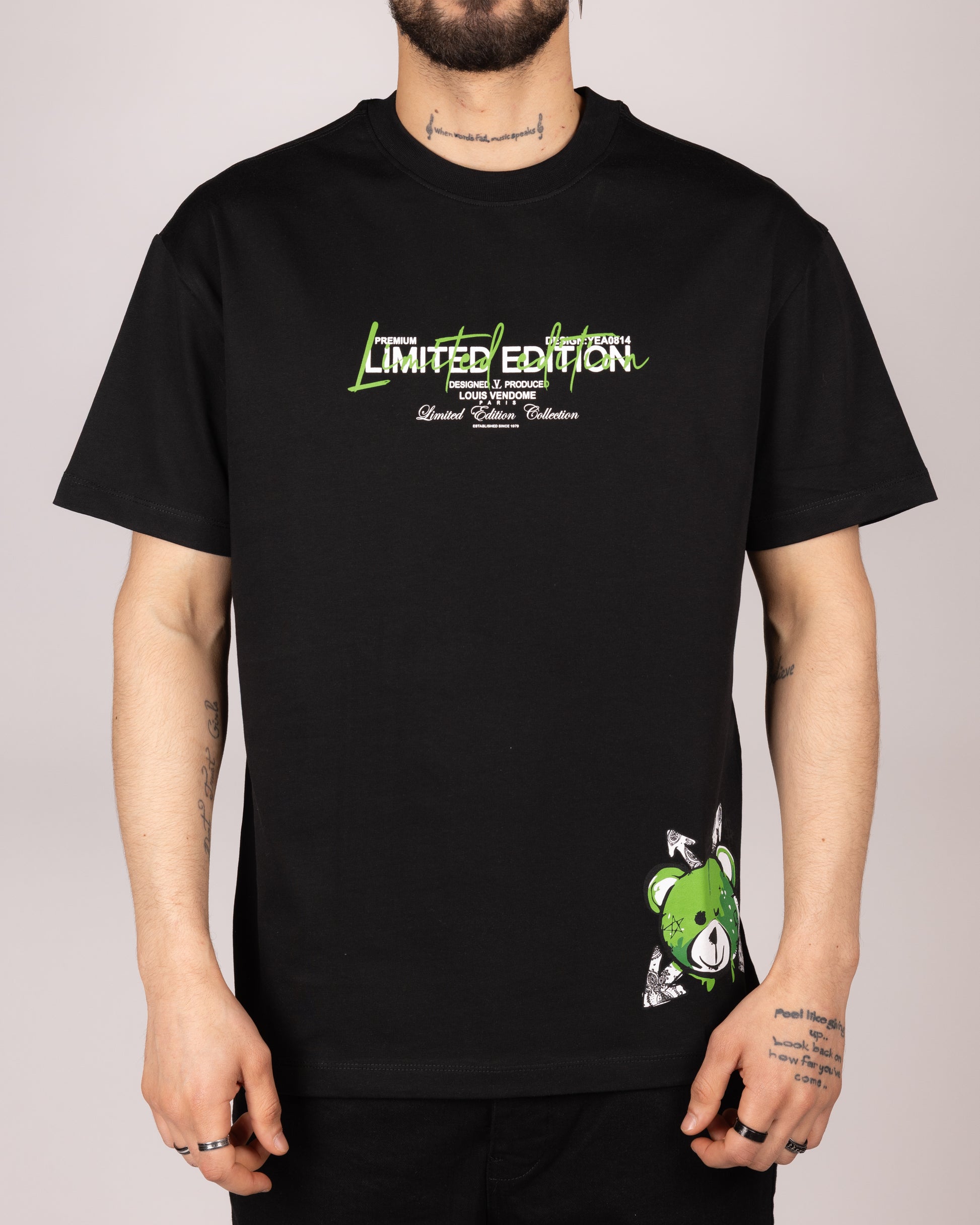 LV Limited Edition Green Teddy Print T-Shirt