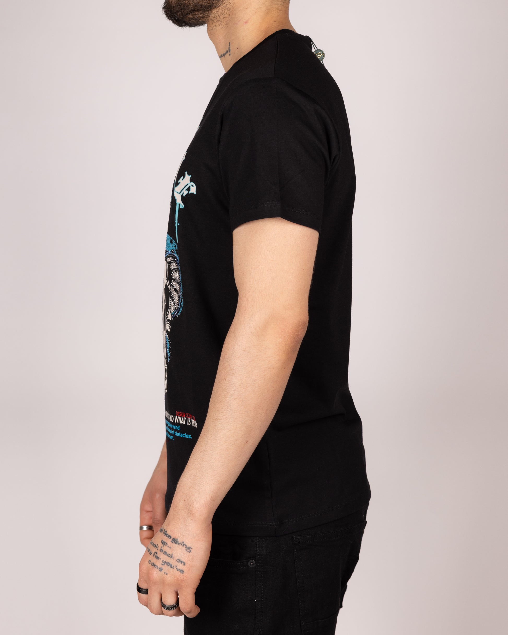 Diamante Venom Skull Serpent T-Shirt
