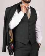 Caridi - Olive Slim Fit Waistcoat