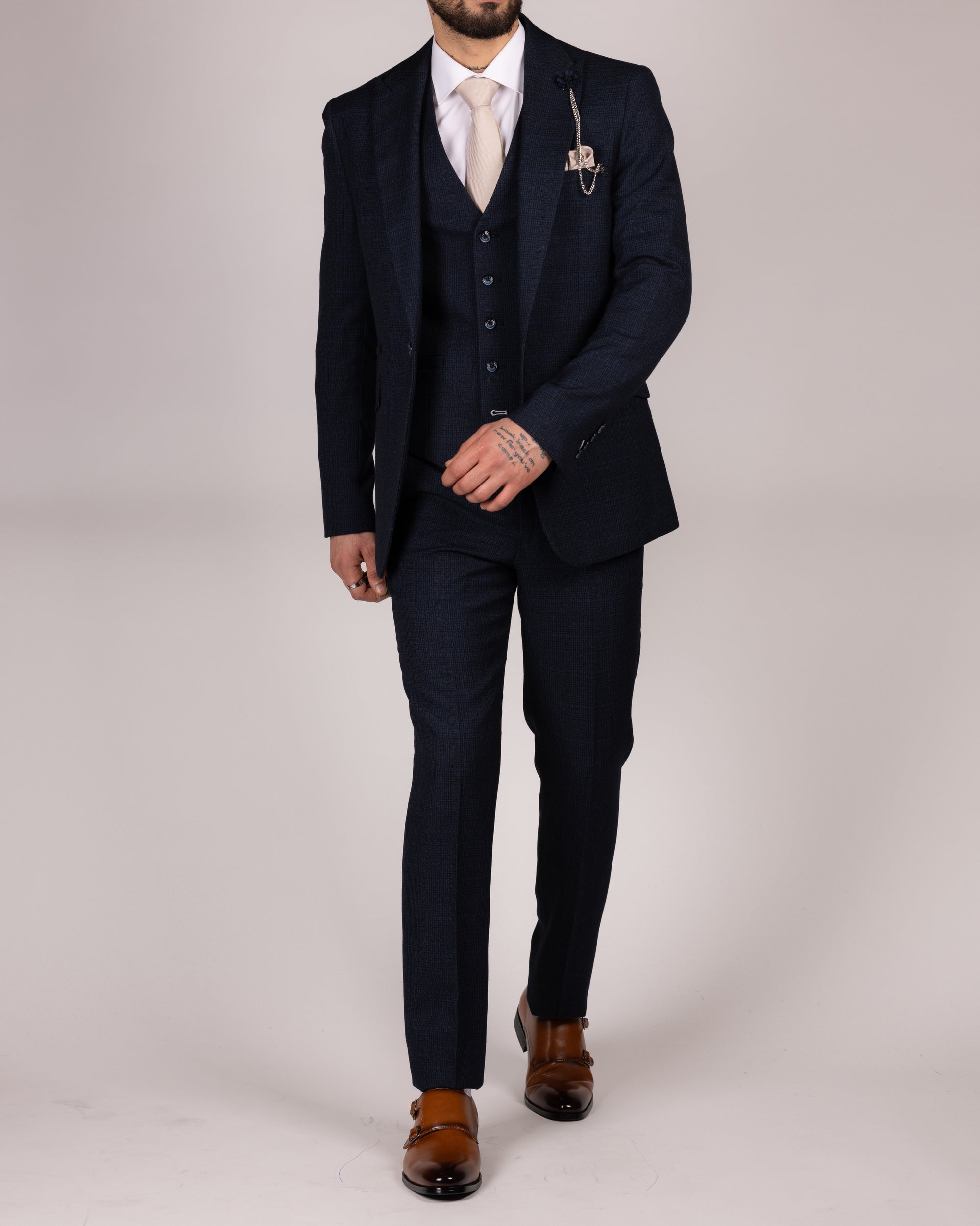 Caridi Navy Three Piece Suit