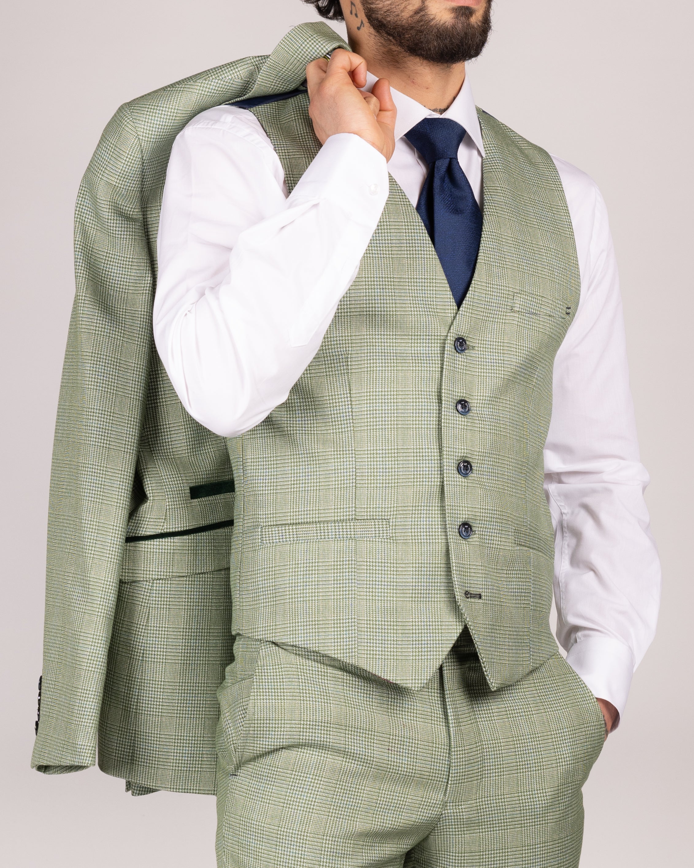 Caridi - Sage Slim Fit Waistcoat