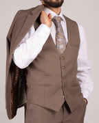 HM5 - Tan Single Breasted Waistcoat