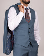 Finley - Teal Blue Single Breasted Waistcoat