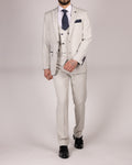 Grant - Stone Pinstripe Three Piece Suit
