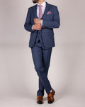 Ashley - Navy Blue Three Piece Suit