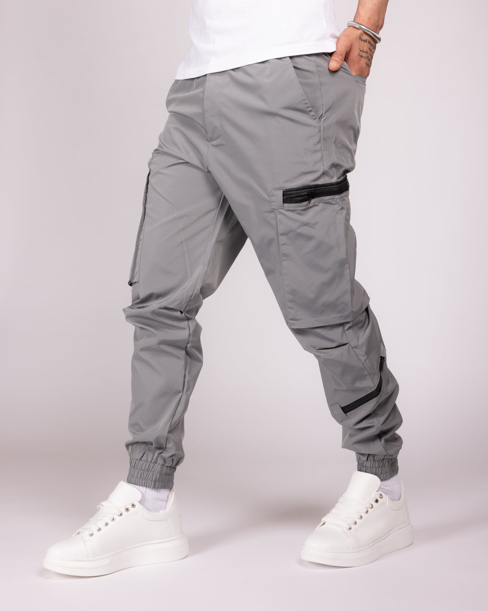 Slim Fit Zip Pocket Cargo Joggers