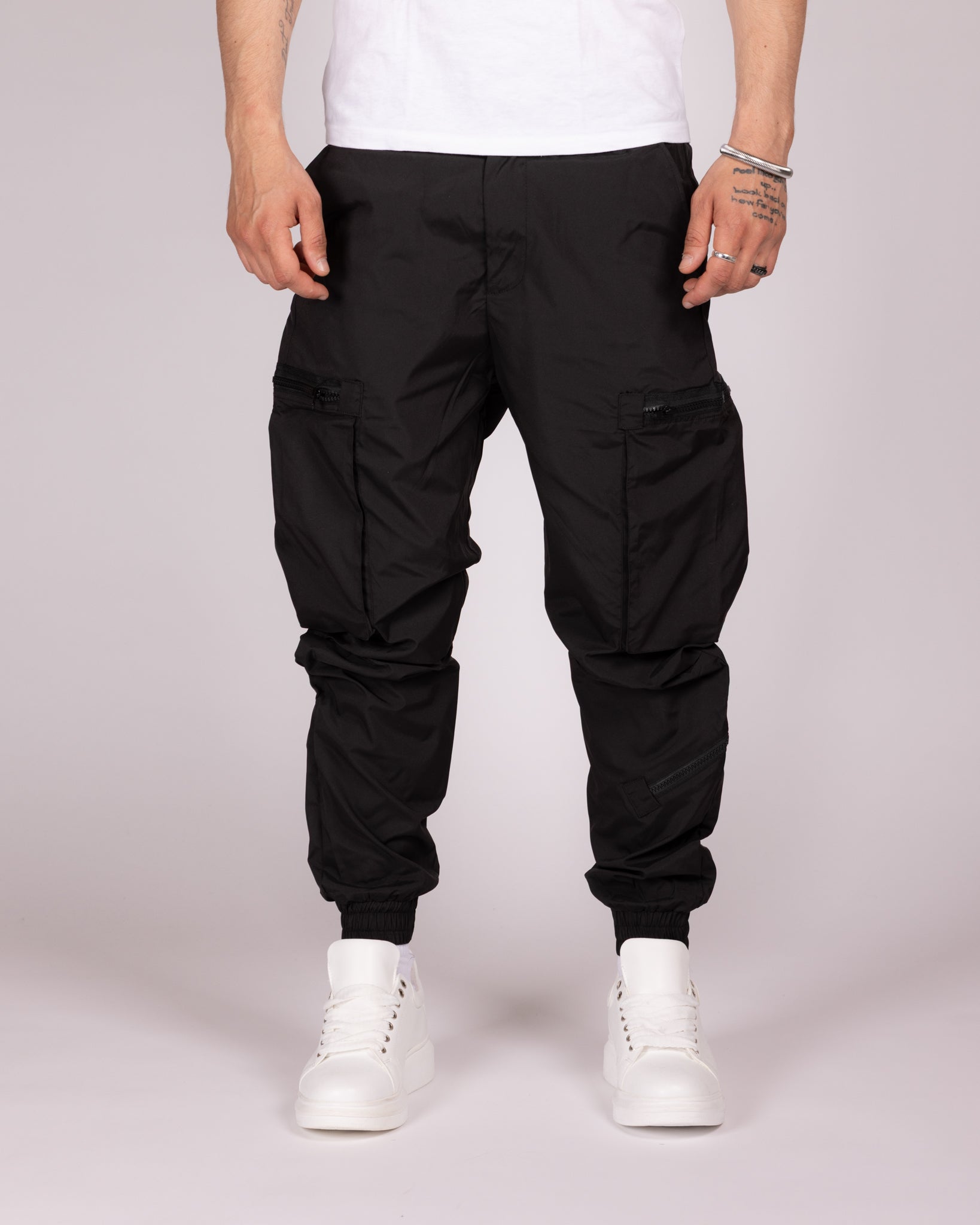 Slim Fit Zip Pocket Cargo Joggers