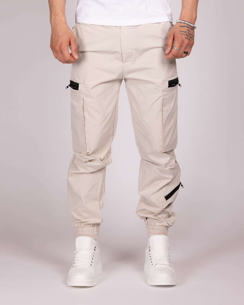 Slim Fit Zip Pocket Cargo Joggers