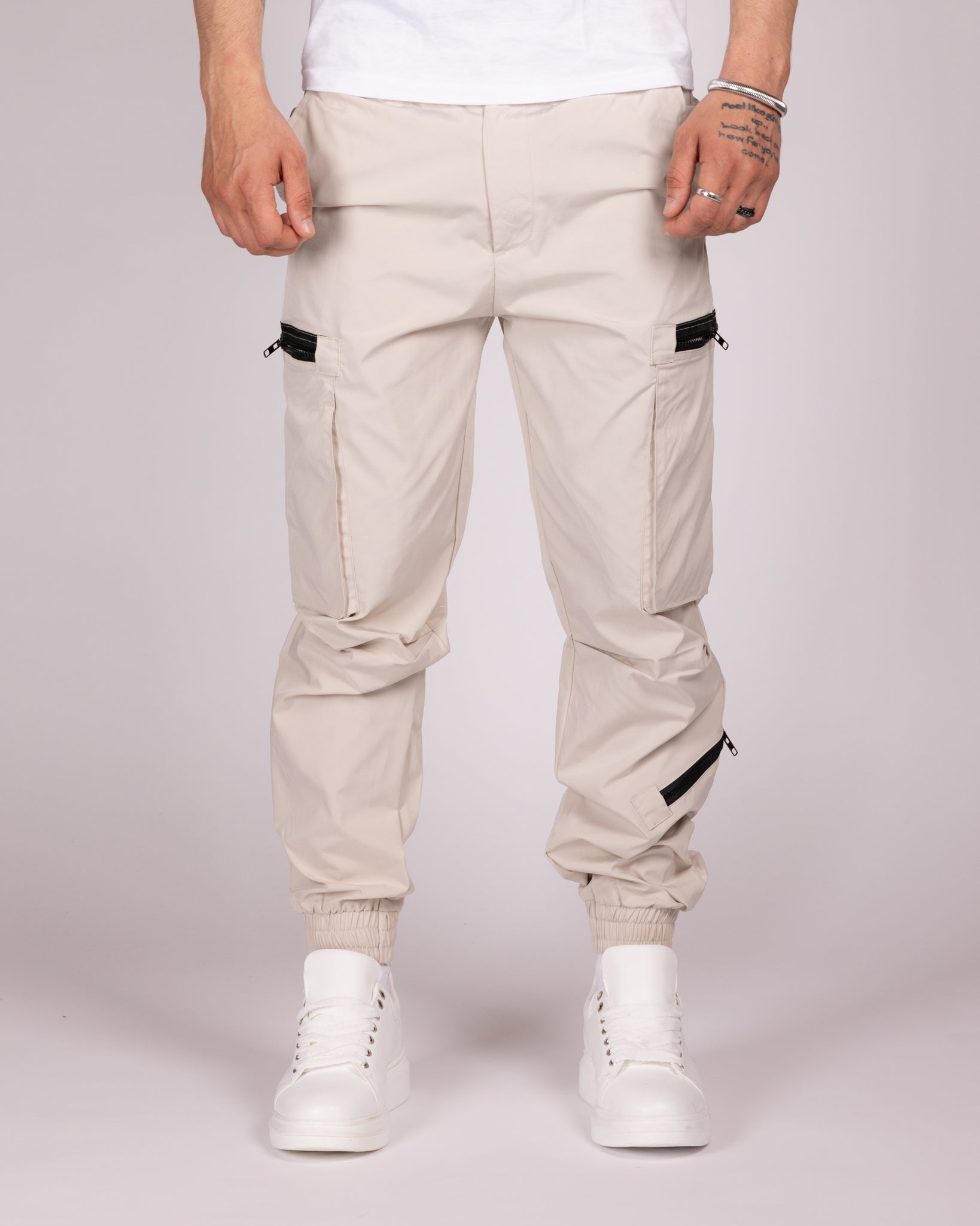 Slim Fit Zip Pocket Cargo Joggers
