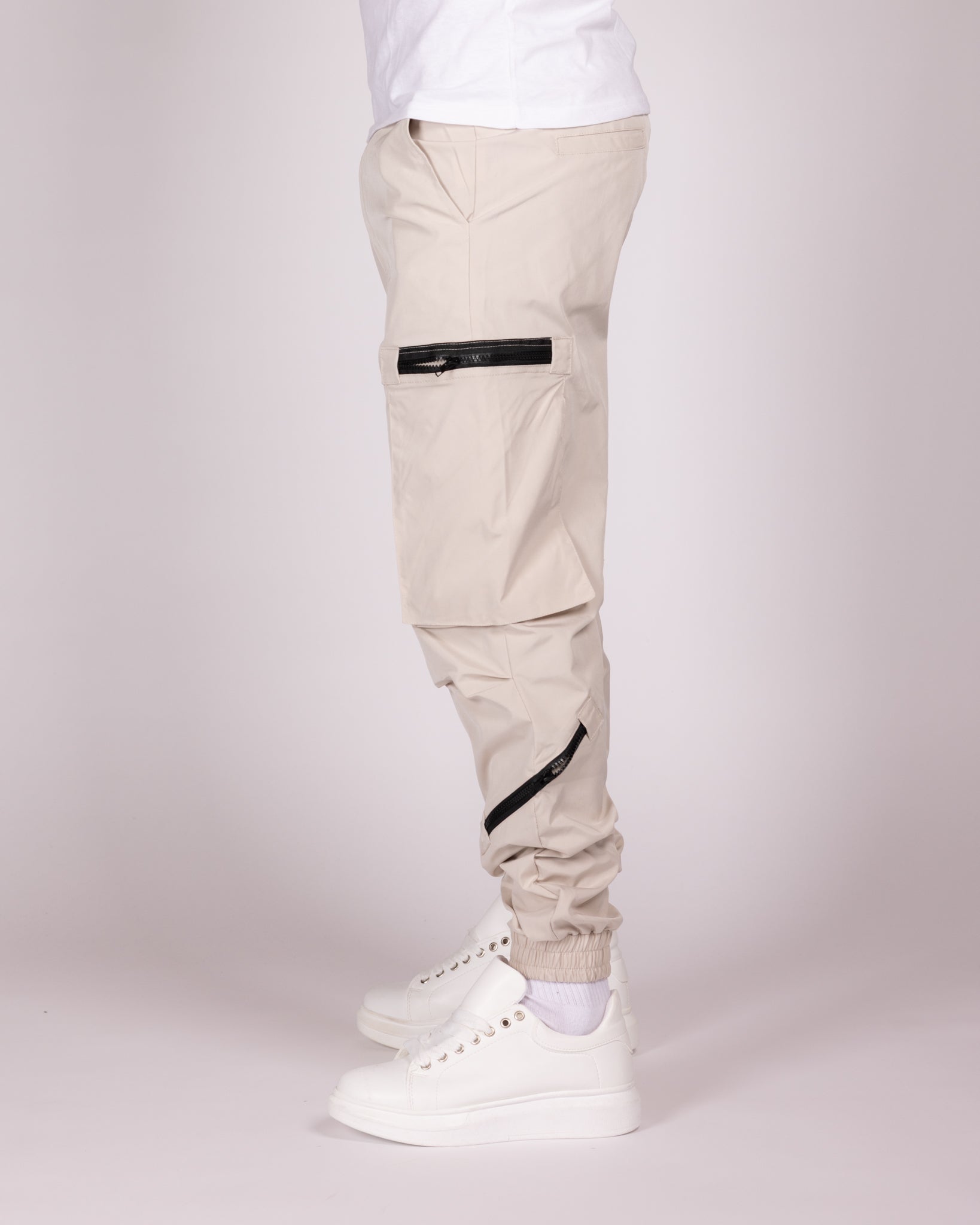 Slim Fit Zip Pocket Cargo Joggers