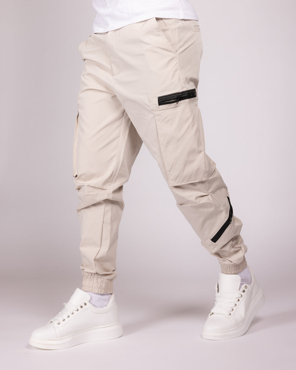 Slim Fit Zip Pocket Cargo Joggers