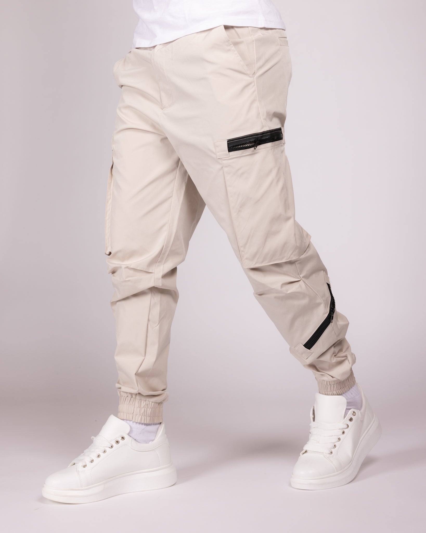 Slim Fit Zip Pocket Cargo Joggers