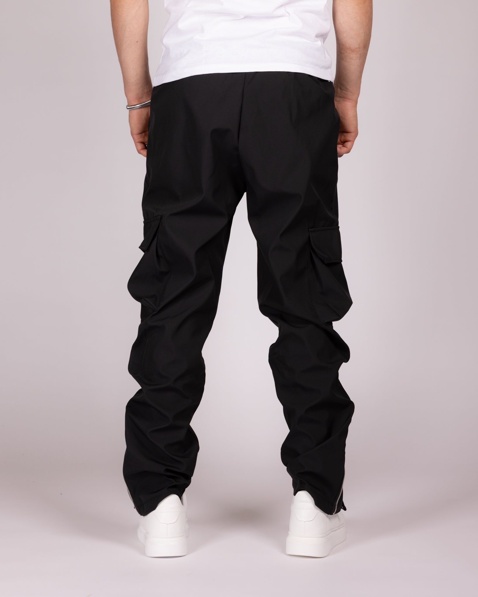 【PORTERNA】Milan Cargo Trousers Milan Satin Cargo Pant - Black – The Noli Shop