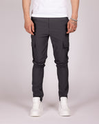 Slim Fit Cargo Jogger Pants with Flap Pockets
