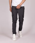 Slim Fit Cargo Jogger Pants with Flap Pockets