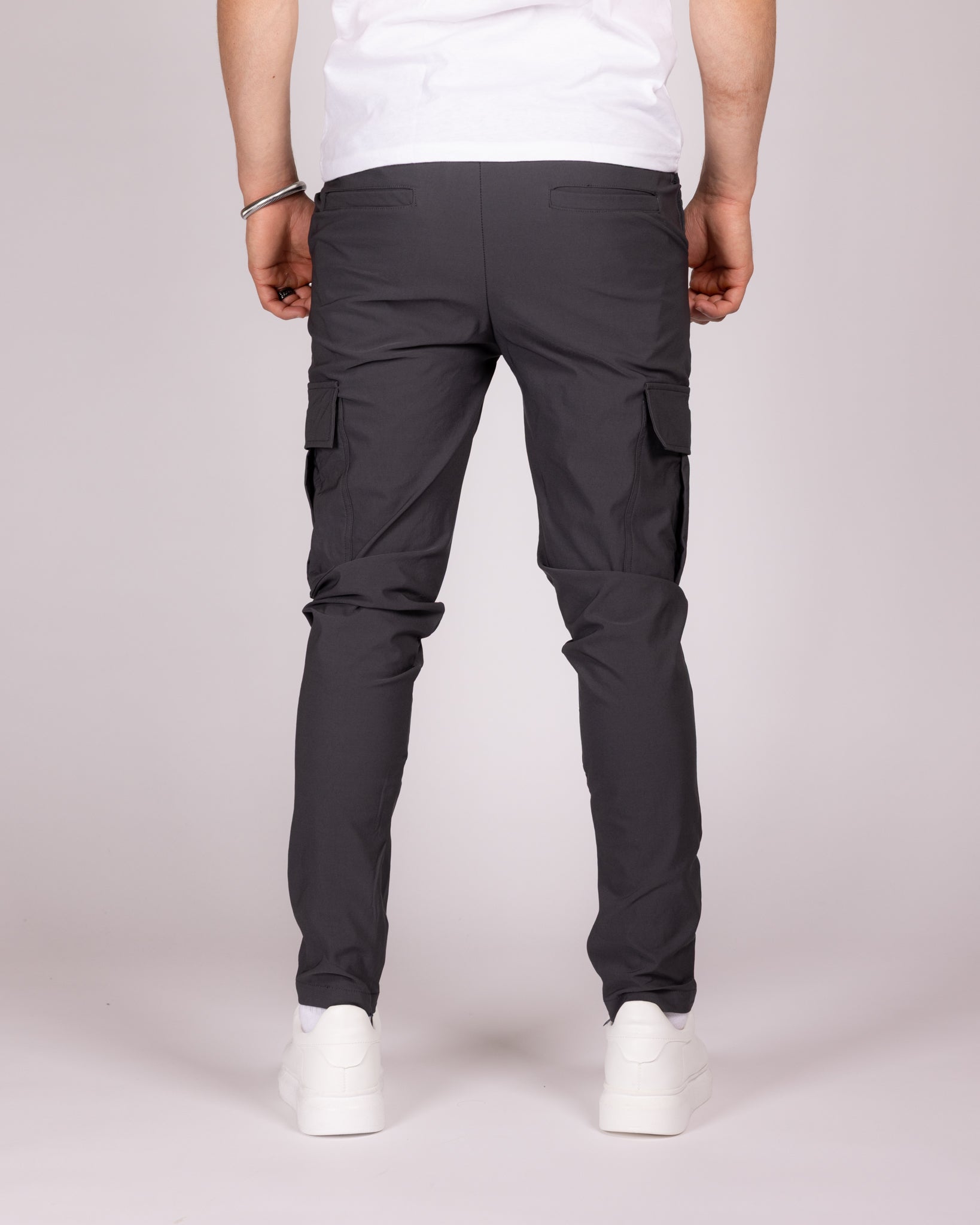 Slim Fit Cargo Jogger Pants with Flap Pockets