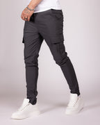 Slim Fit Cargo Jogger Pants with Flap Pockets