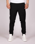 Slim Fit Cargo Jogger Pants with Flap Pockets