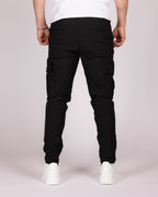 Slim Fit Cargo Jogger Pants with Flap Pockets