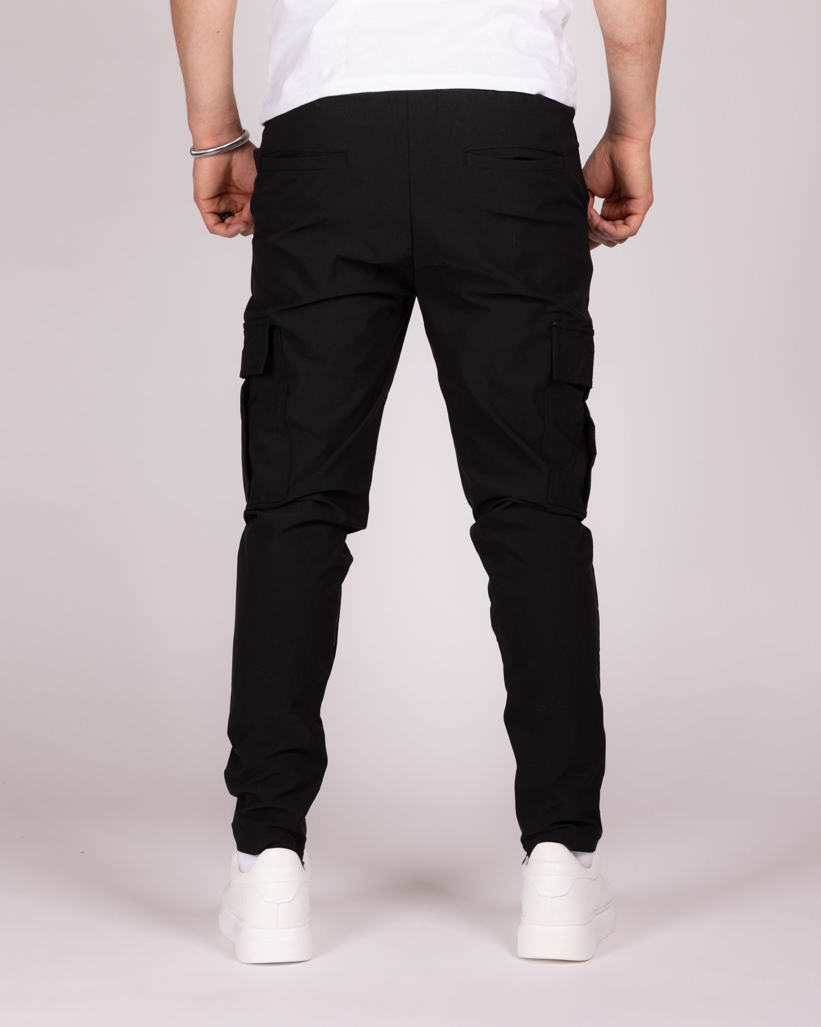 Slim Fit Cargo Jogger Pants with Flap Pockets