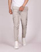 Slim Fit Cargo Jogger Pants with Flap Pockets