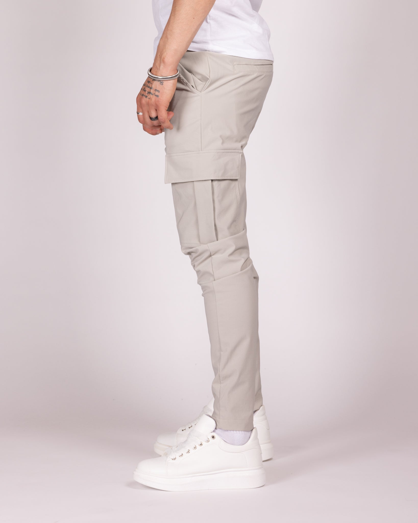 Slim Fit Cargo Jogger Pants with Flap Pockets