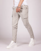 Slim Fit Cargo Jogger Pants with Flap Pockets