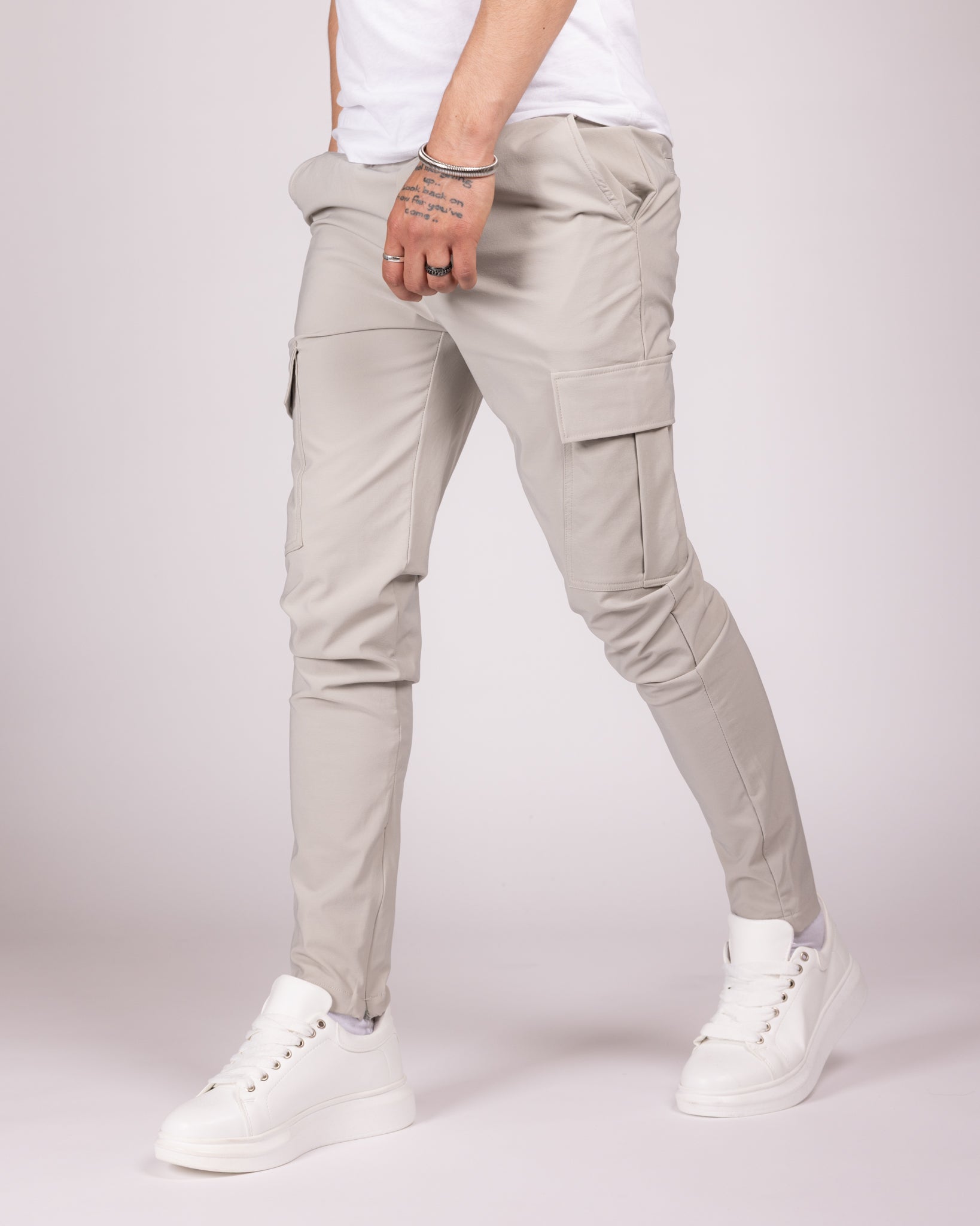 Slim Fit Cargo Jogger Pants with Flap Pockets