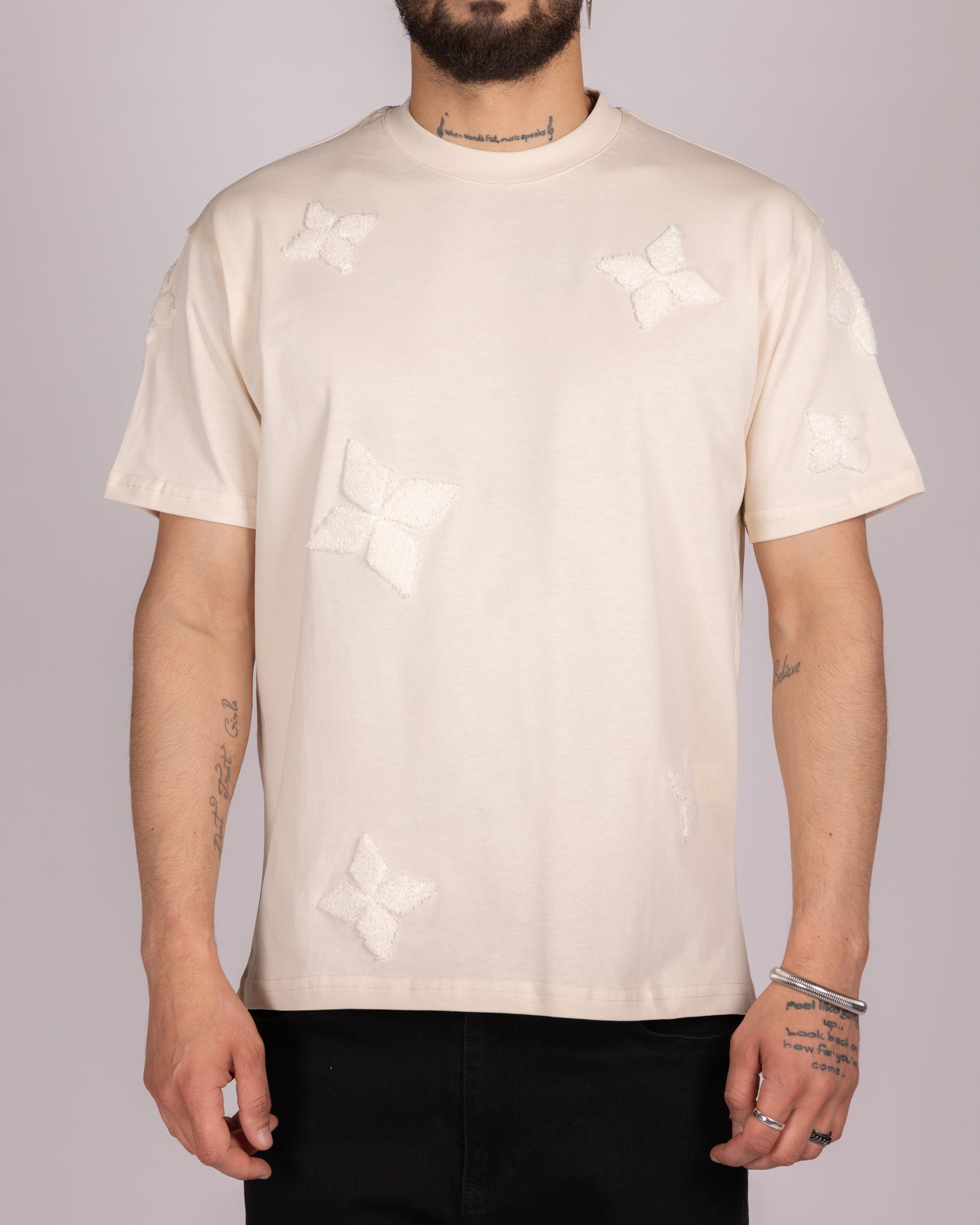 Oversized Embroidered Motifs T-Shirt