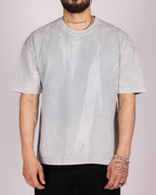 Oversized Graphic Dye T-Shirt with Washed Flame Effect