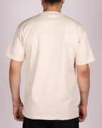 Oversized Beige Makaveli Graphic T-Shirt