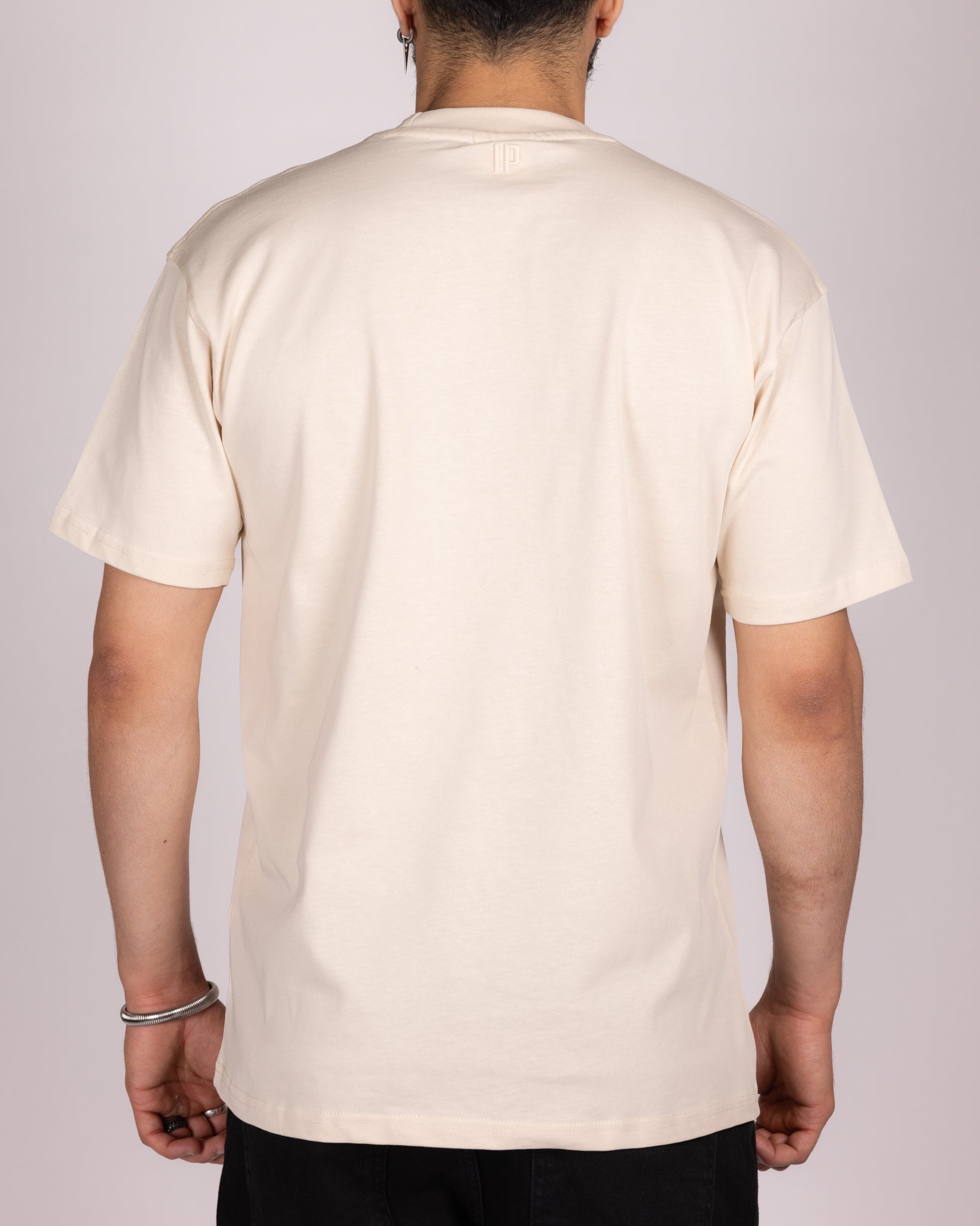 Oversized Beige Makaveli Graphic T-Shirt