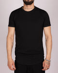 Textured Short Sleeve Longline T-Shirt