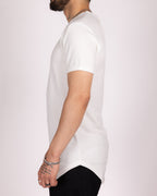 Textured Short Sleeve Longline T-Shirt