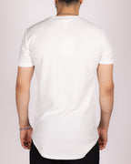 Textured Short Sleeve Longline T-Shirt