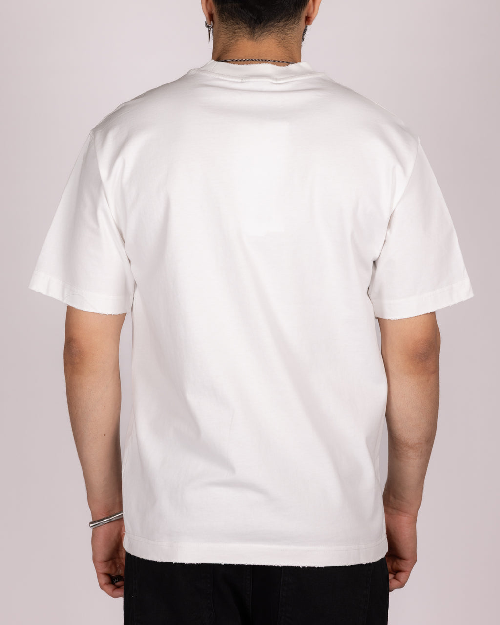 Relaxed Fit Raw Edge Crewneck T-Shirt