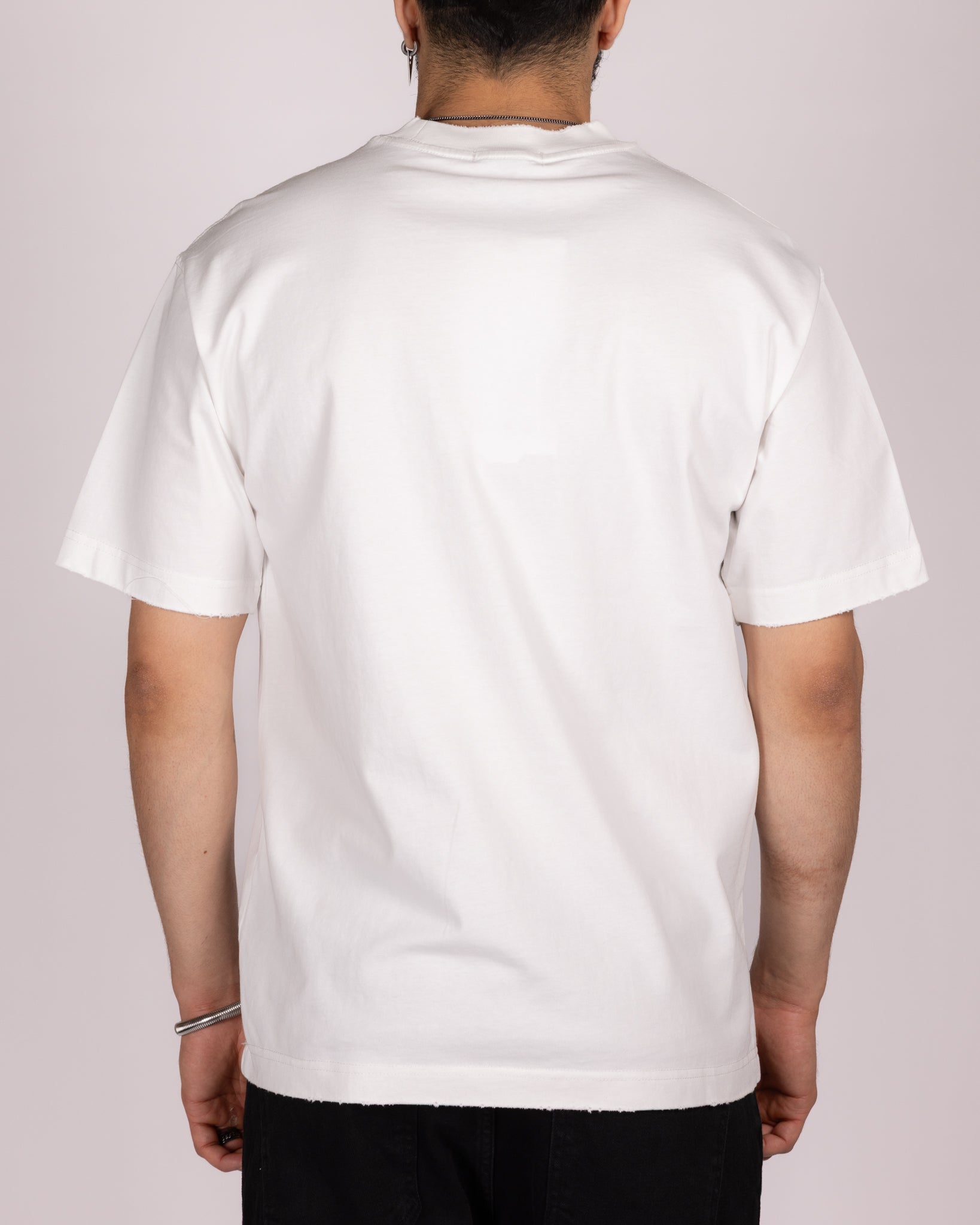 Relaxed Fit Raw Edge Crewneck T-Shirt