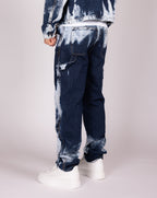 Bleach Washed Jacket and Jeans Denim Set