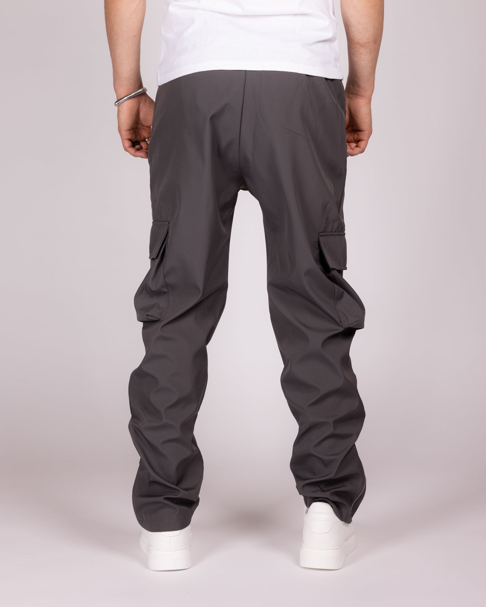 Relaxed Fit Cargo Pants with Zip Ankles