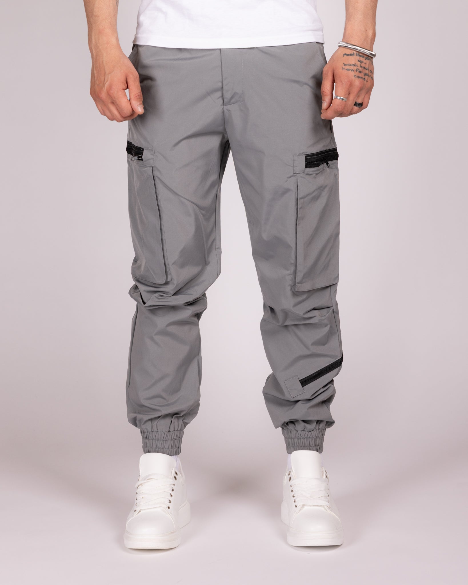 Slim Fit Zip Pocket Cargo Joggers – Milano Couture