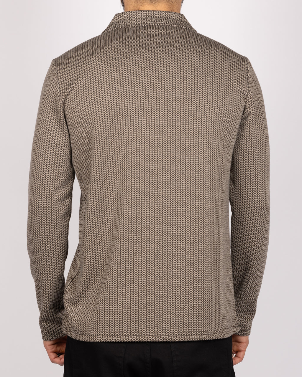 Herringbone Half-Zip Knit Sweater